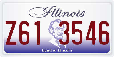 IL license plate Z613546