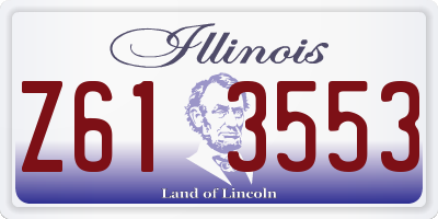 IL license plate Z613553