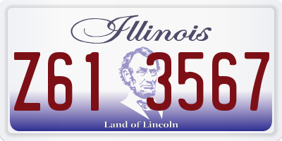 IL license plate Z613567