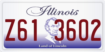 IL license plate Z613602
