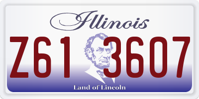 IL license plate Z613607