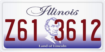 IL license plate Z613612