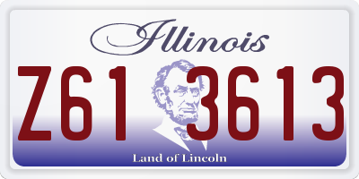 IL license plate Z613613