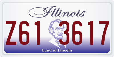 IL license plate Z613617