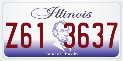IL license plate Z613637