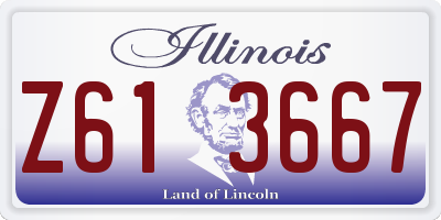 IL license plate Z613667