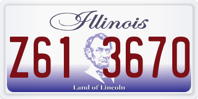 IL license plate Z613670