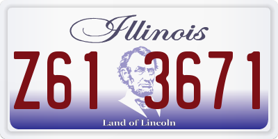 IL license plate Z613671