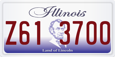 IL license plate Z613700