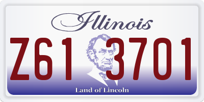 IL license plate Z613701