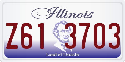 IL license plate Z613703