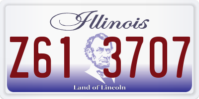 IL license plate Z613707