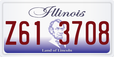 IL license plate Z613708