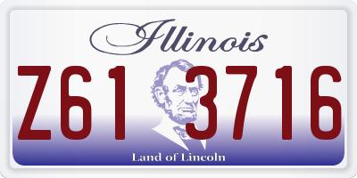 IL license plate Z613716