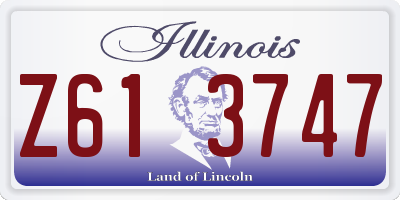 IL license plate Z613747