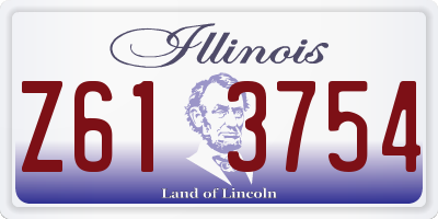 IL license plate Z613754