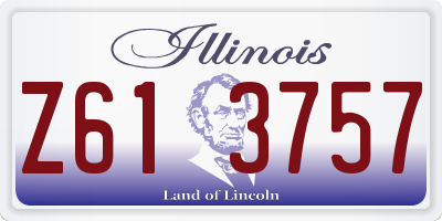 IL license plate Z613757