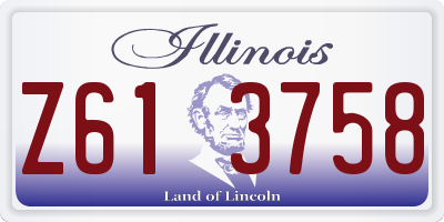 IL license plate Z613758