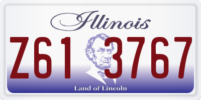 IL license plate Z613767
