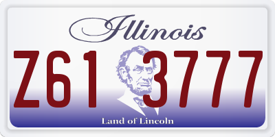IL license plate Z613777