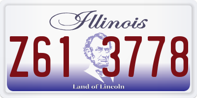 IL license plate Z613778
