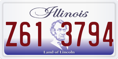 IL license plate Z613794
