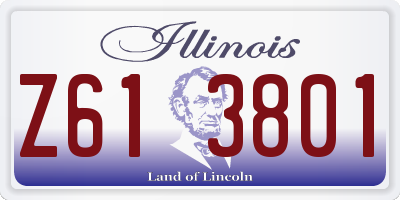 IL license plate Z613801