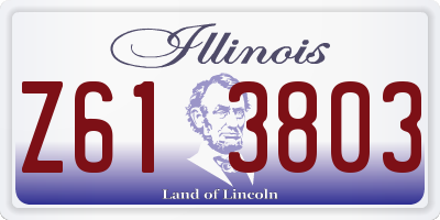 IL license plate Z613803