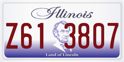 IL license plate Z613807
