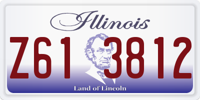 IL license plate Z613812