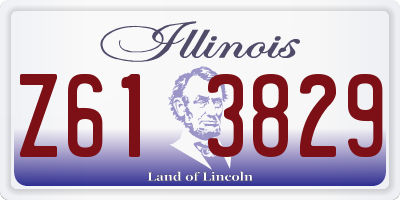 IL license plate Z613829
