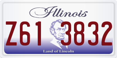 IL license plate Z613832