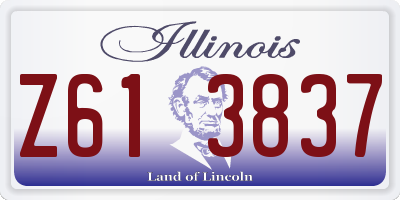 IL license plate Z613837