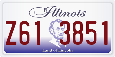 IL license plate Z613851