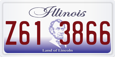 IL license plate Z613866