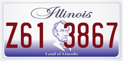 IL license plate Z613867