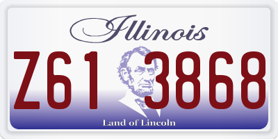IL license plate Z613868