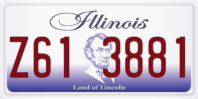 IL license plate Z613881
