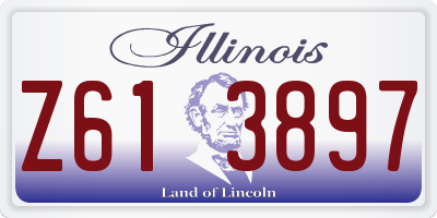 IL license plate Z613897