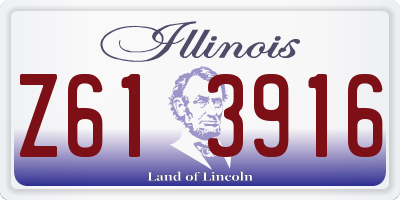 IL license plate Z613916