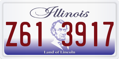 IL license plate Z613917
