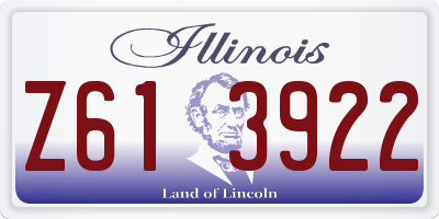 IL license plate Z613922