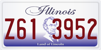 IL license plate Z613952