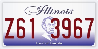 IL license plate Z613967