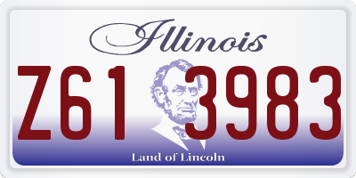 IL license plate Z613983