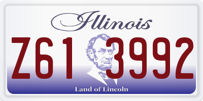 IL license plate Z613992