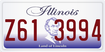 IL license plate Z613994
