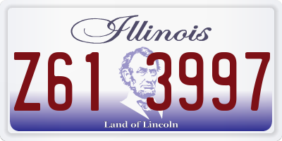 IL license plate Z613997