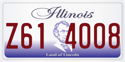 IL license plate Z614008