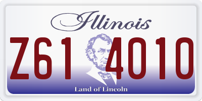 IL license plate Z614010